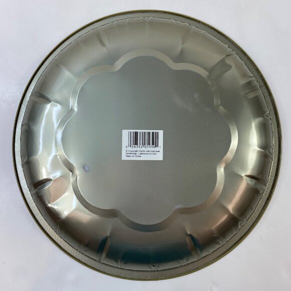 Set 2 Holiday-Themed Metal Serving Trays With Winter Scene & Poinsettia Design - Picture 9 of 14